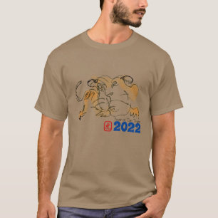 Original Zeichnend Tiger Chinesisch Neujahr 2022 T T-Shirt