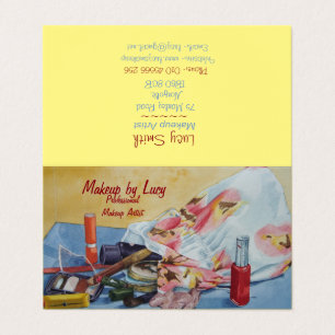 Originalbild der Vintagen Make-up-Tasche Visitenkarten