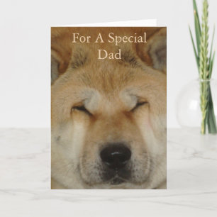 Originalbild des Hundes, der für Papa lächelt Karte