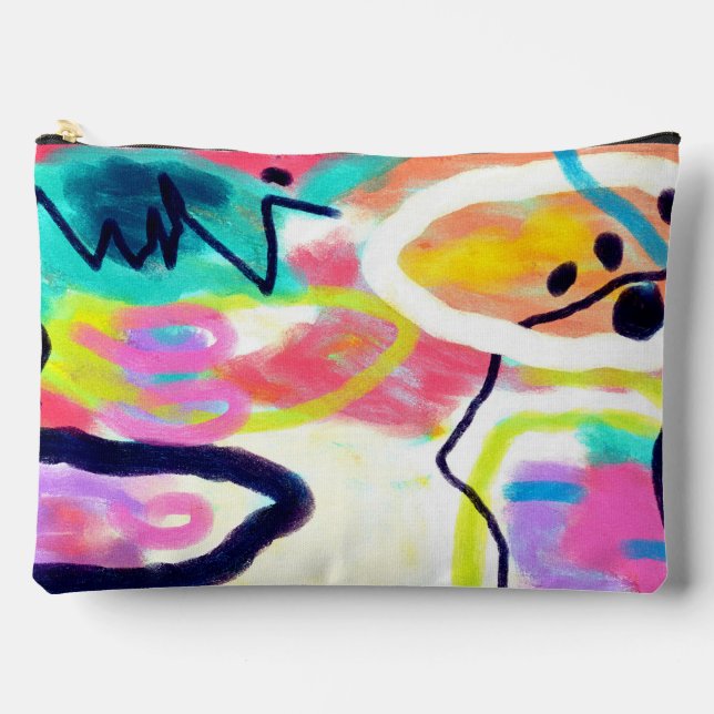 Originale abstrakte Kunst Zubehörtasche (Vorderseite)