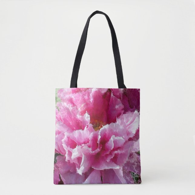 *~* Originale Art Pink Peony Floral AR1 Malerei (Vorderseite)