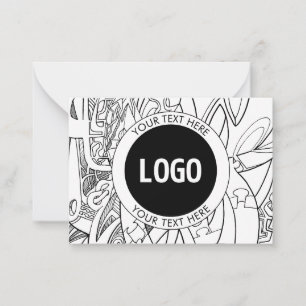 Originale moderne Linienkunst & Ihr Logo Mitteilungskarte
