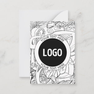 Originale moderne Linienkunst & Ihr Logo Mitteilungskarte