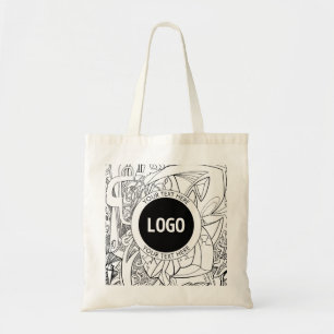 Originale moderne Linienkunst & Ihr Logo Tragetasche