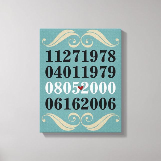 Originale Sondertermine Leinwanddruck (Vorderseite)