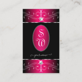 Originale Verzierter Ornamente in Luxus Schwarz un Visitenkarte