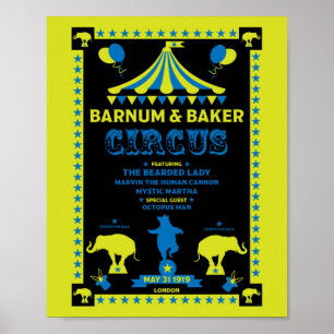 Originale Vintage inspirierte Circus Kunst Poster