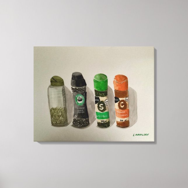 Originale Wasserfarben Leinwanddruck (Vorderseite)