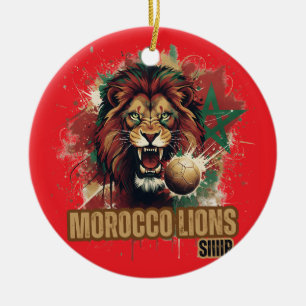 Originaler marokkanischer Fußball Keramik Ornament