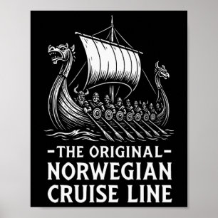 Originaler norwegischer Kreuzfahrt-Linien-Wiking-H Poster