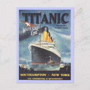 Originaler Titanic-Plakat Postkarte
