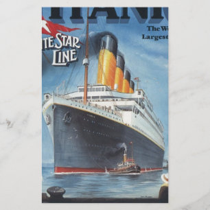 Originaler Titanic Vintage Poster 1912 Briefpapier
