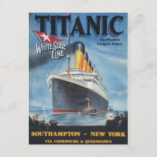 Originaler Titanic Vintage Poster 1912 Postkarte