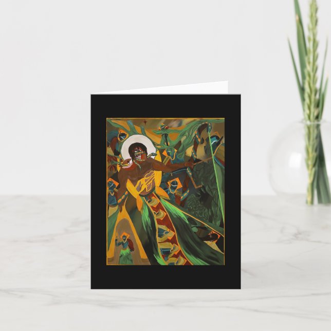 Originales Aquarell-Gemälde Karte (Vorderseite)