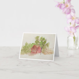 Originales Aquarell-Skizze Karte