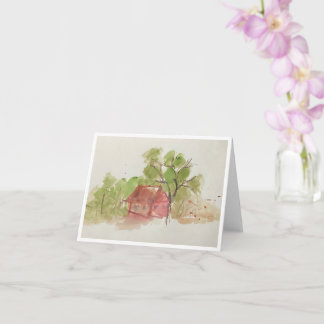 Originales Aquarell-Skizze Karte