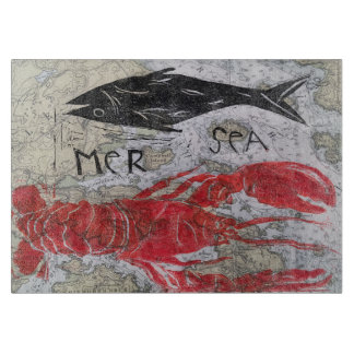 originales Design-Hummer-Thema Glas-Schneidebrett Schneidebrett