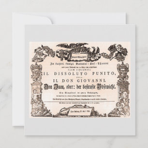 Originales Theaterplakat, Wiener Premiere von Don Karte