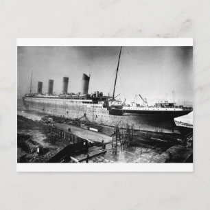 originales Titanic-Bild unter Konstruktion Postkarte