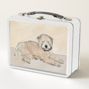 Originalgemälde Soft Coated Wheaten Terrier Metall Brotdose