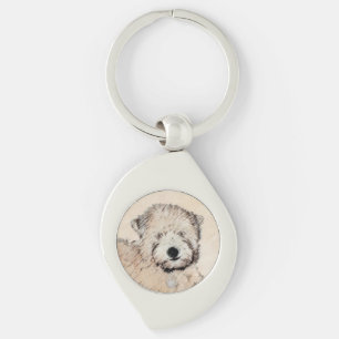 Originalgemälde Soft Coated Wheaten Terrier Schlüsselanhänger
