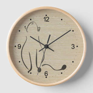 Originalgemälde Vietnamesisches Katzenjahr Geburts Uhr