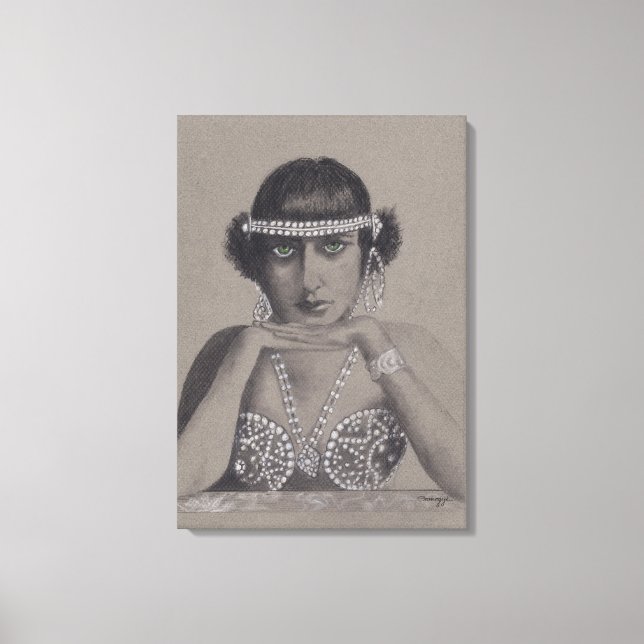 Originalgemälde von Silent Film Star Leinwanddruck (Vorderseite)