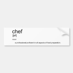 Originaltext Design CHEF Definitionswörterbuch Autoaufkleber