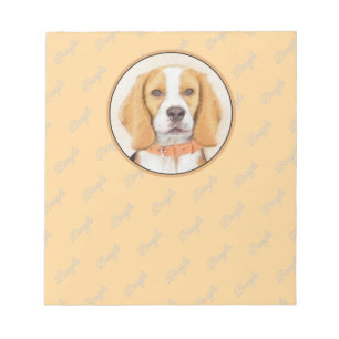 Originaltierkunst - Gemälde eines Beagle-Hundes Notizblock