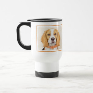 Originaltierkunst - Gemälde eines Beagle-Hundes Reisebecher