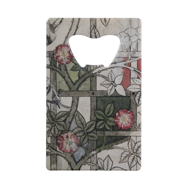 Originalvorlage für "Gitter" Tapetenentwurf, 1 Geldkarten Flaschenöffner (Vorderseite)