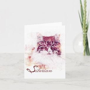 Originalvorlage-sibirische Katzen-Anmerkungs-Karte Karte