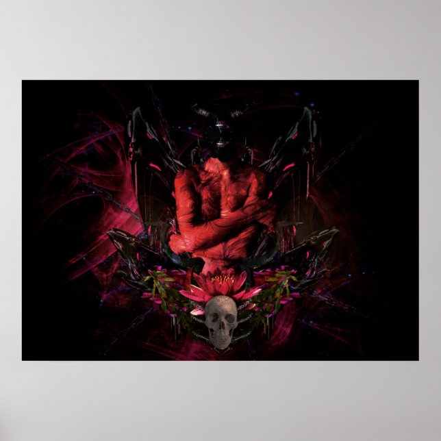 Originalwerk #4 "Teufel" Poster (Vorne)