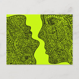 Originelle abstrakte Kunst Postkarte