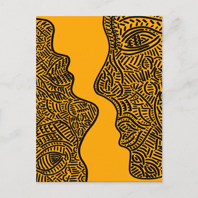 Originelle abstrakte Kunst Postkarte (Vorderseite)