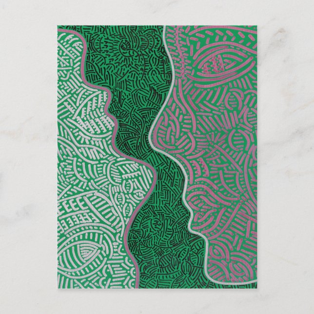 Originelle abstrakte Kunst Postkarte (Vorderseite)