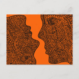 Originelle abstrakte Kunst Postkarte