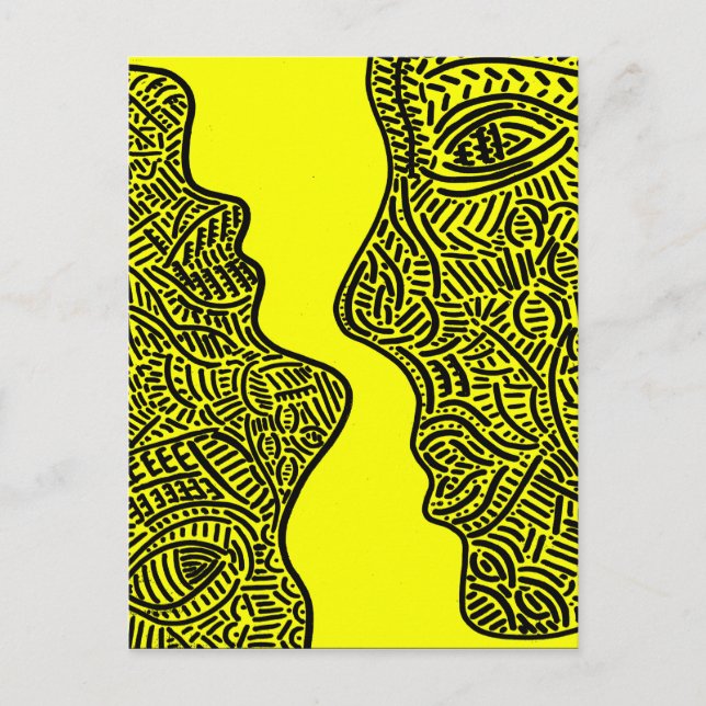 Originelle abstrakte Kunst Postkarte (Vorderseite)