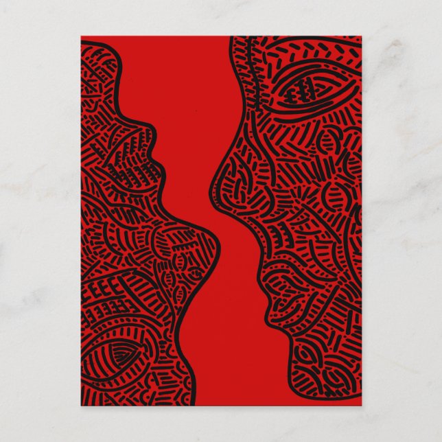 Originelle abstrakte Kunst Postkarte (Vorderseite)