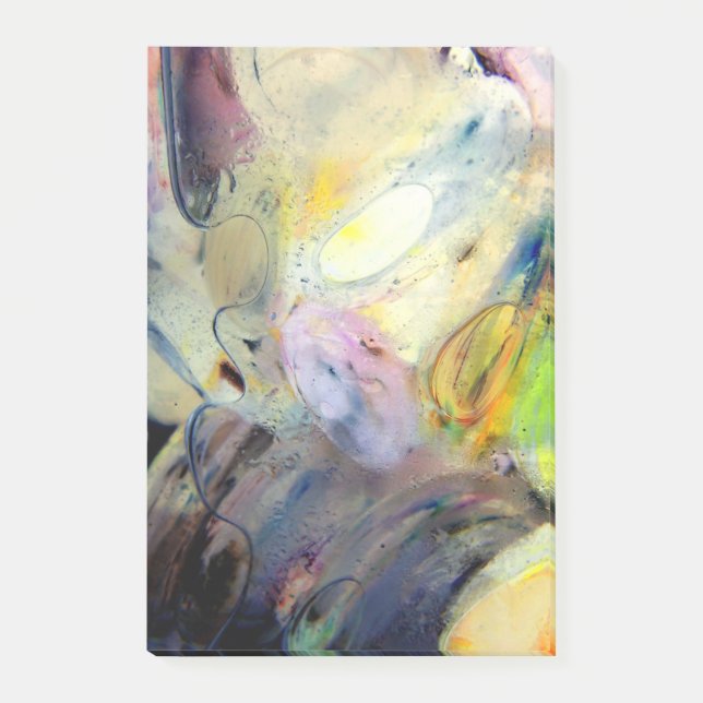 Originelle Kunst: "flüssige Süßigkeitsfarben" Post-it Klebezettel (Vorderseite)