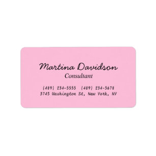 Originelle, rosa, kreative Handschrift Adressaufkleber