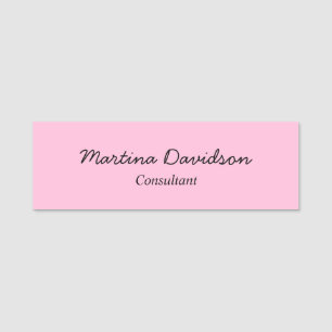 Originelle, rosa, kreative Handschrift Namensschild