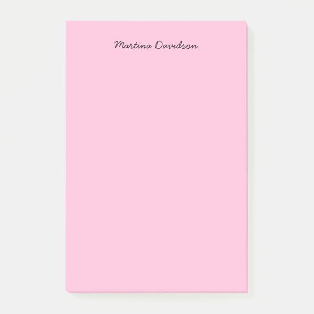 Originelle, rosa, kreative Handschrift Post-it Klebezettel (Vorderseite)