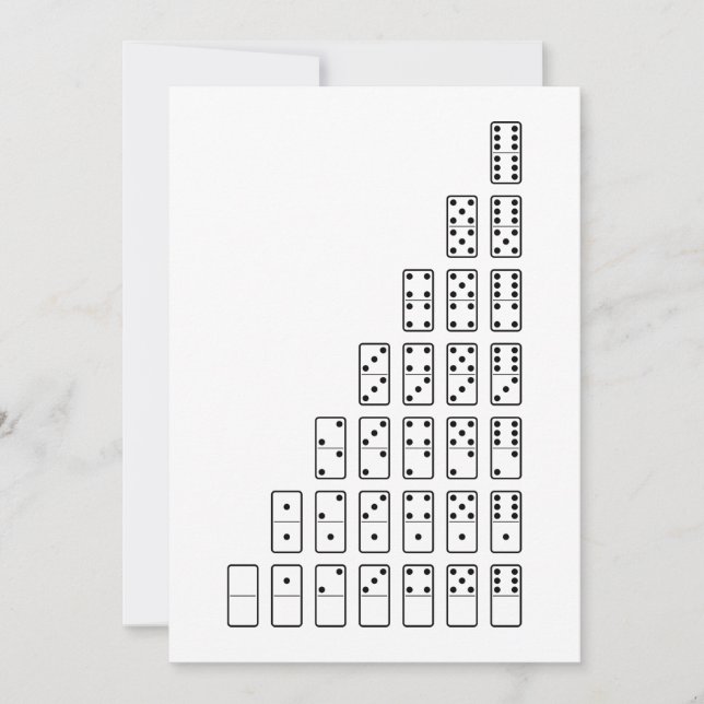 Originelle schwarz-weiße Domino-Symbole (Vorderseite)