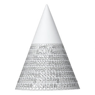 Originelle schwarz-weiße Domino-Symbole Partyhütchen