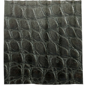 Originelle schwarze Alligatorledertextur, nah Duschvorhang