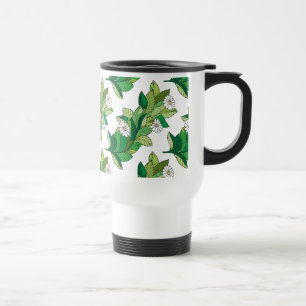 Originelle trendige Blume mit kamilienfarbenem Blu Reisebecher