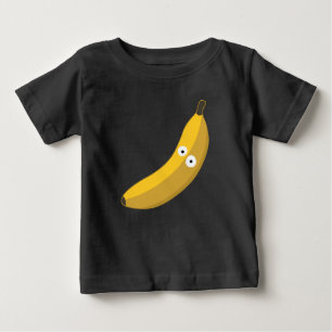 Origineller Cartoon Gelbe Banane mit Augen Baby T-shirt