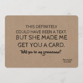 Origineller kreativer und lustiger TRAUZEUGE Einladung