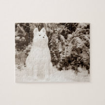 Origineller Schneehund